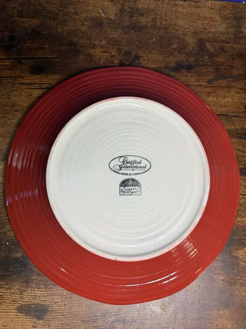 Certified International Susan Winget Le Rooster Dinner Plate 11 Inch Multi